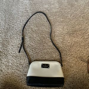 Kate Spade cross body black and white purse